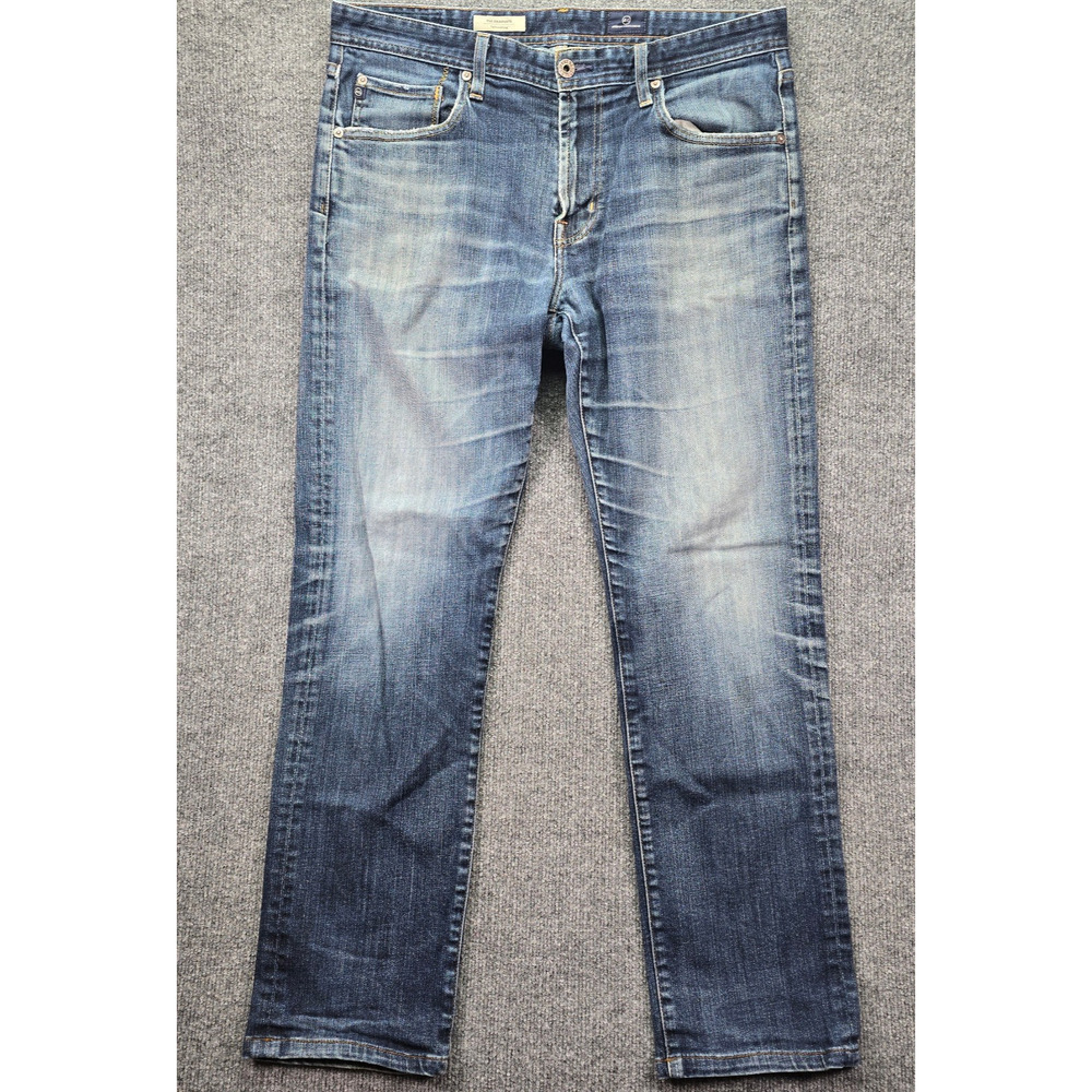 AG Adriano Goldschmied The Graduate Jeans Mens 34x34 (34x31) Blue Tailored Leg